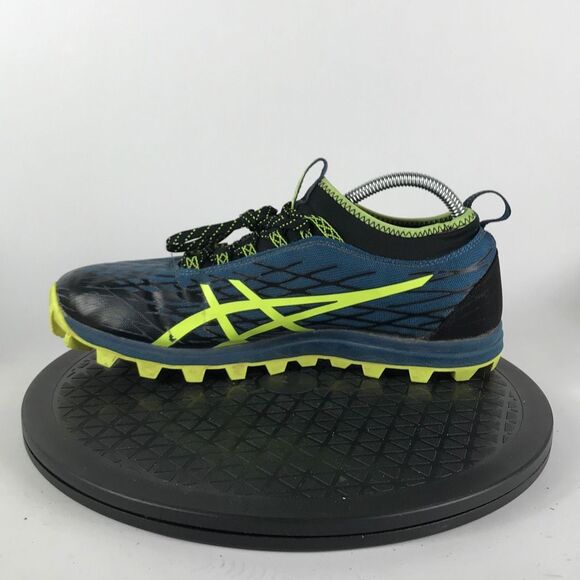 Asics Gel-Fuji Runnegade Trail 2 Blue/Yellow Running Shoes T633N Men’s Size 9 - Picture 9 of 13